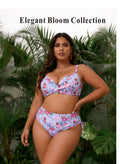 Soft Pink Floral Bikini with Adjustable Side Tie Bottom