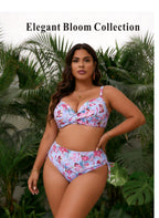 Soft Pink Floral Bikini with Adjustable Side Tie Bottom