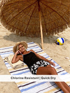 Daisy Print Tankini with Boyshorts
