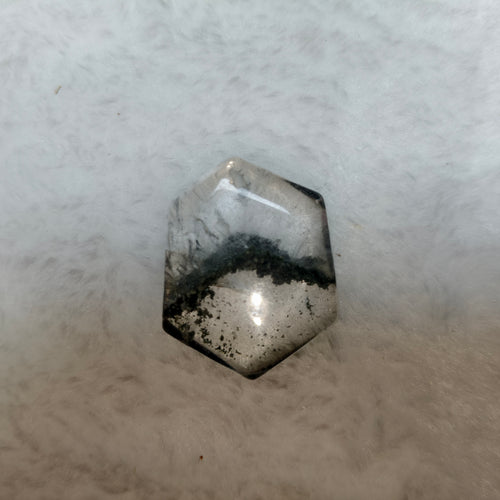 Natural Green Phantom Quartz Hexagon Pendant, Landscape Inclusion Crystal Pendant Healing Meditation Crystal Jewelry for Women Men