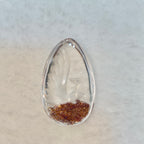 Natural Red Phantom Quartz Teardrop Pendant, Inside Carved Nine-Tailed Fox Crystal Healing Necklace for Women